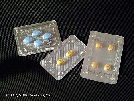 Tablety užívané před stykem - inhibitory PDE5
